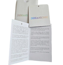 ZADIG & VOLTAIRE BLACK LEATHER ZIP AROUND QUILTED MINI WALLET