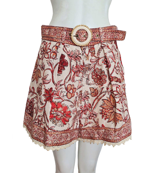 ZIMMERMANN FLORAL LACE TRIM SHORTS (2)