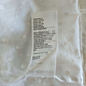 ZIMMERMANN CREAM DOT PRINT LACE TRIM SMOCKED BLOUSE (2)