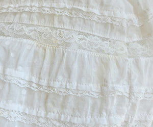 ZIMMERMANN CREAM DOT PRINT LACE TRIM SMOCKED BLOUSE (2)