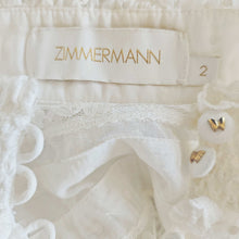 ZIMMERMANN CREAM DOT PRINT LACE TRIM SMOCKED BLOUSE (2)