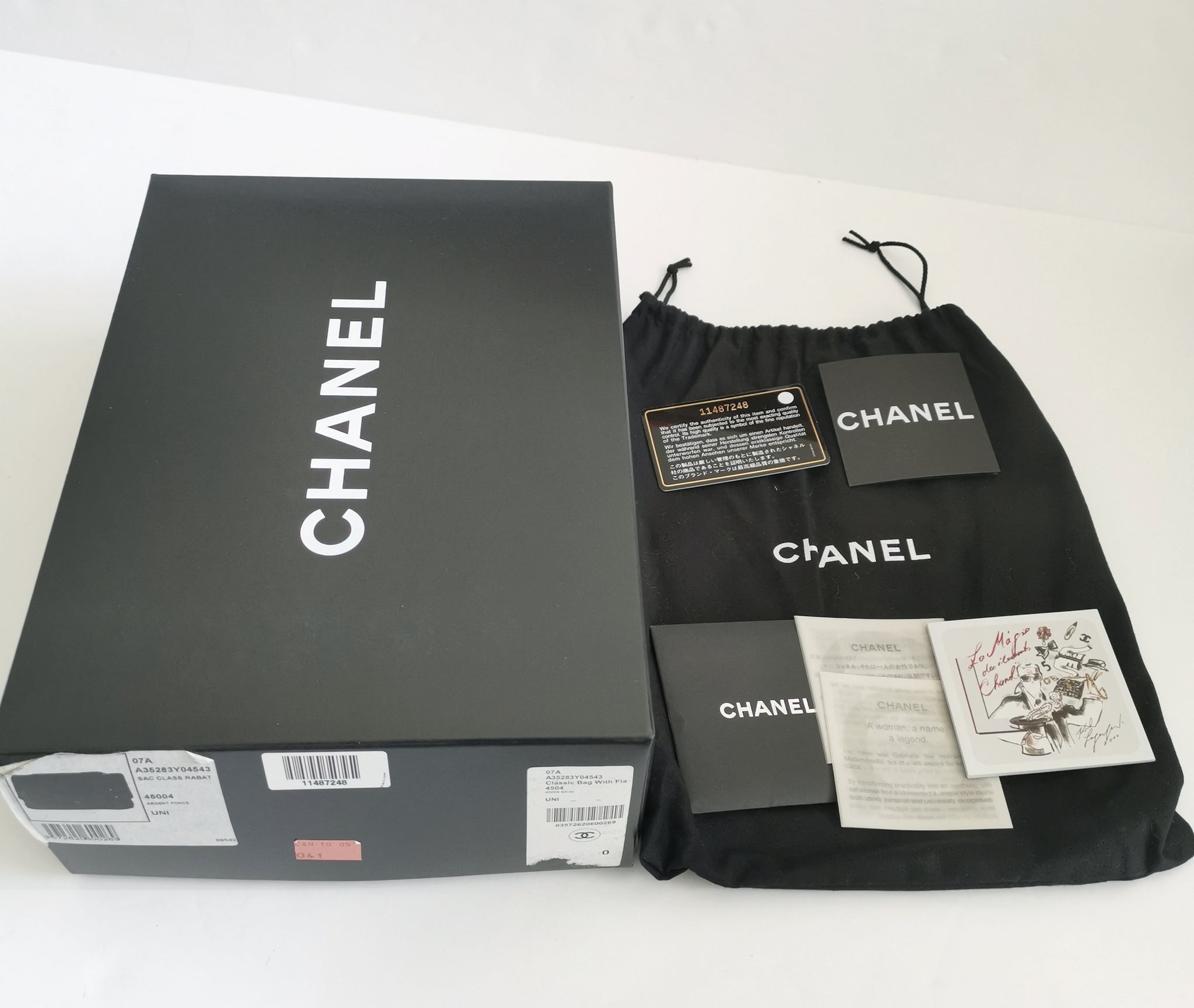 CHANEL DARK SILVER 07A LIMITED EDITION GLITTER CLASSIC DOUBLE FLAP