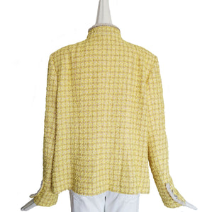 CHANEL 2020 S/S YELLOW AND GOLD TWEED JACKET (50)