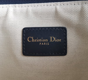 DIOR BLUE MONOGRAM OBLIQUE CANVAS POUCH