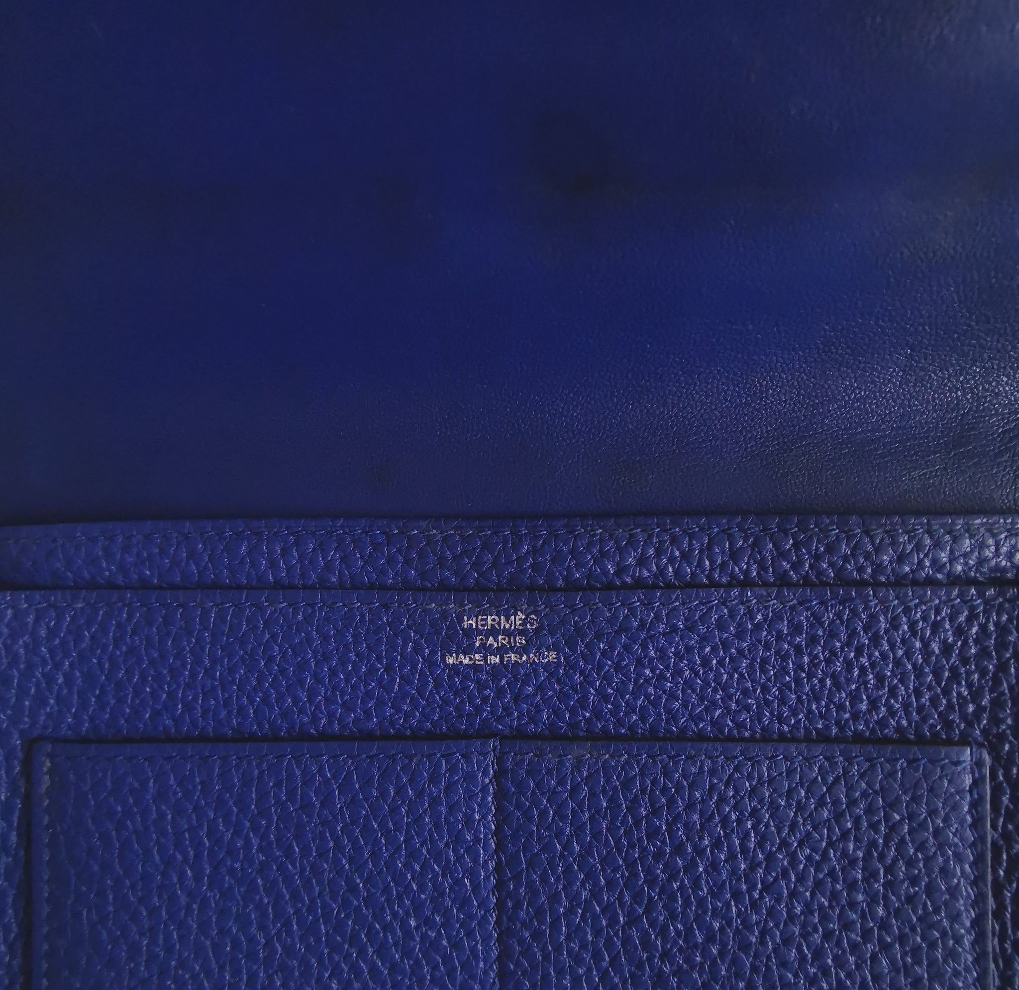 Hermès Bleu Electrique Togo Dogon Recto Verso Wallet