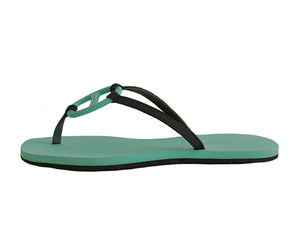 HERMES TURQUOISE KALA NERA CHAINE D’ANCRE CHARM SANDALS (7 approx)