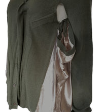 MARNI OLIVE GREEN CASHMERE CARDIGAN WITH LAME BACK (40)