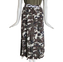 MIU MIU CAMOUFLAGE PLEATED MIDI SKIRT (40) (SKIRT ONLY, TOP NOT INCLUDED)