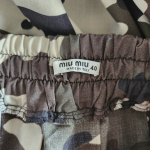 MIU MIU CAMOUFLAGE PLEATED MIDI SKIRT (40) (SKIRT ONLY, TOP NOT INCLUDED)