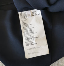 MIU MIU NAVY BLUE PLEATED FRONT BLOUSE (38)